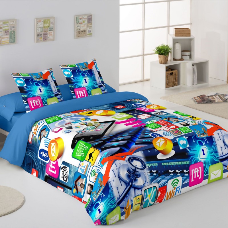 Juego funda nórdica REDES Estela cama