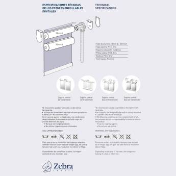 Cortina enrollable cocina REF. C-1011 Zebra Textil