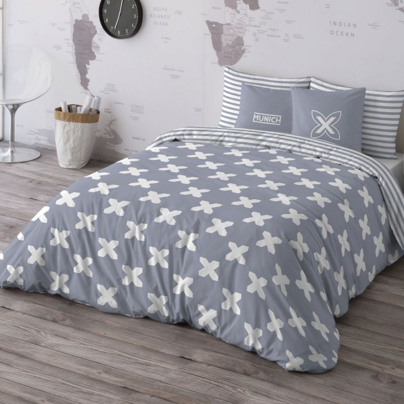 Funda nórdica reversible EVO GREY Munich cama