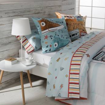 Edredon ajustable infantil Circus de JVR cama 90 o 105 cm