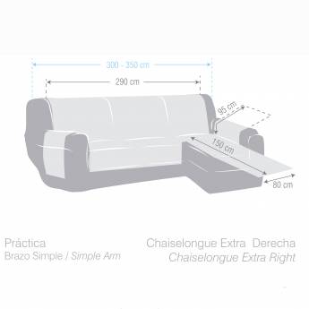 Funda sofá chaise longue CALMA Eysa - Complementos