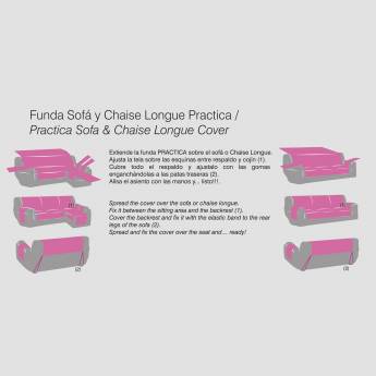 Funda Chaise-Longe Gris Práctica de 290 Chenilla Eysa - Ciberdescans