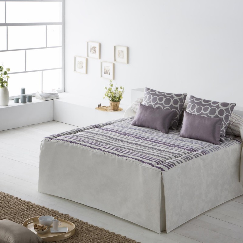 Colcha cama 150/180 malva FUNDECO REVERSIBLE - SHARON - Terrakotta