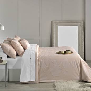 Funda nórdica ZARAN Cañete en tono salmon, ideal para dormitorios románticos o vintage