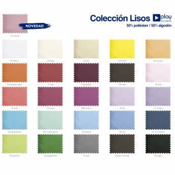 Sábana bajera ajustable de algodón en colores lisos de ABECE