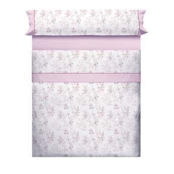 Juego sábanas algodón OSAN Cañete rosa