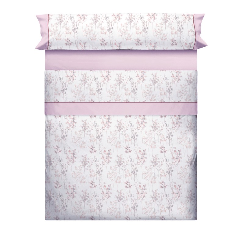 Juego sábanas algodón OSAN Cañete rosa Juego sábanas algodón OSAN Cañete rosa