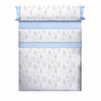 Juego sábanas algodón OSAN Cañete azul