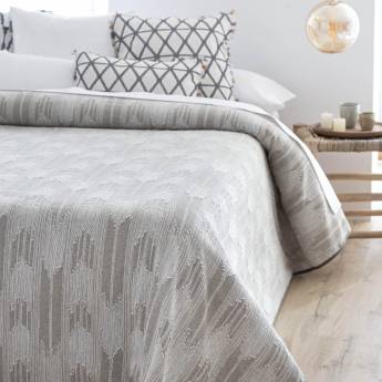 Colcha jacquard verano cubrecama entretiempo cama 150 cm gris OLIVA