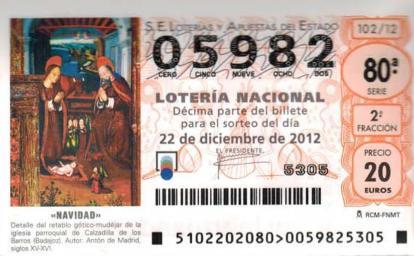 Regalamos ilusión, regalamos loteria para navidad.