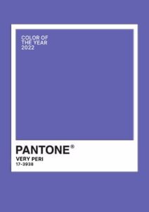 Color Pantone del año 2022, color Very Peri entre azul y violeta